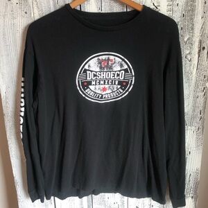 DC Shoes Co Men’s Black Long Sleeve Tee Size Large